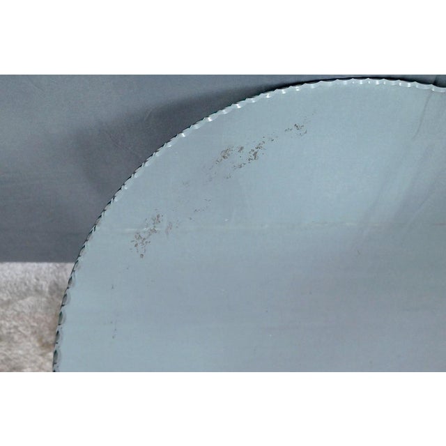 Brown Small Mirrored Glass & Walnut Side Table, 1940s For Sale - Image 8 of 15