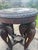 Antique Anglo-Indian Hand-Carved Elephant Side Table With Bone Inlay For Sale - Image 12 of 18