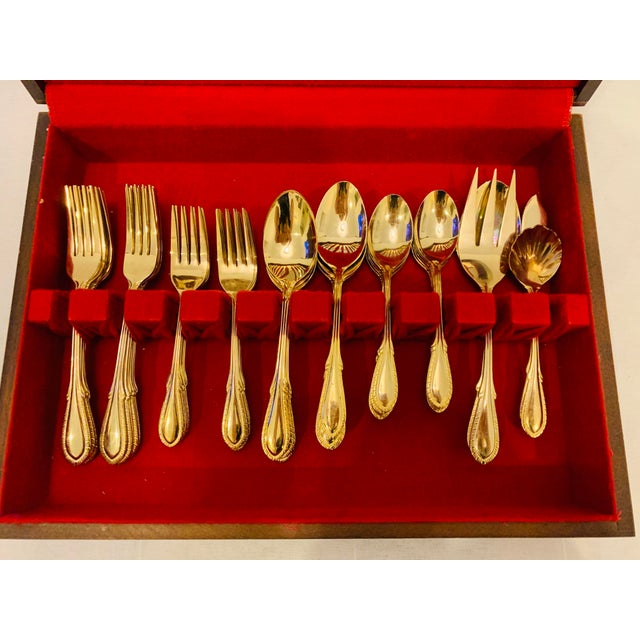 Vintage Farberware Gold Plated Flatware Service for 12 64 Pieces