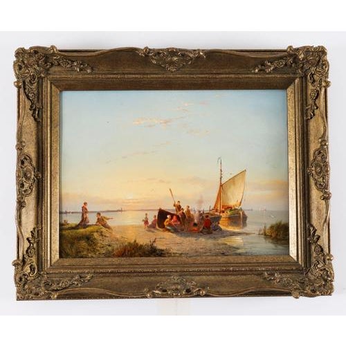Pieter Cornelis Dommersen, Antique Landscapes, 1904 & 1910, Oil on Board Paintings, Framed, Set of 2 For Sale - Image 8 of 17