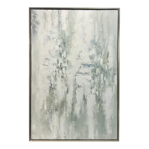 Abstract Modern Shades of Gray “Heaven” Acrylic Painting