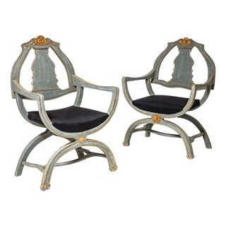 Armchairs, Saxony, 18th Century, Set of 2 For Sale