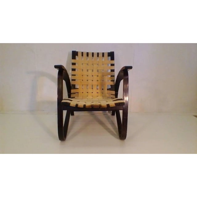 1930s Beechwood Armchair by Jan Vaněk, 1930s For Sale - Image 5 of 7