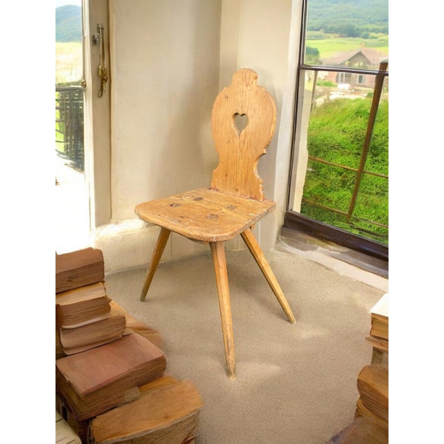 Blonde Fir Chair, 1850s For Sale - Image 9 of 12