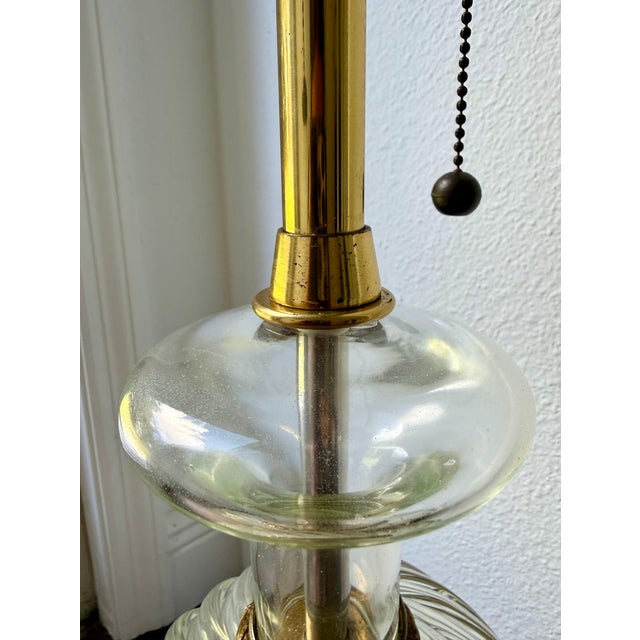 Vintage Marbro Venetian Murano Swirl Glass Table Lamp For Sale - Image 9 of 17