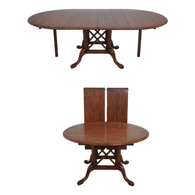 Guy Chaddok Round Distressed Dining Room Table For Sale