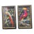 Vintage Pair of Hand Painted Mexican Feather Art of Birds W/ Real Feathers Framed For Sale