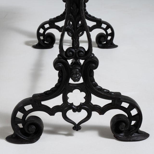 Metal Cast Iron Bistro Table, Antique, France, Early 20th Century For Sale - Image 7 of 18