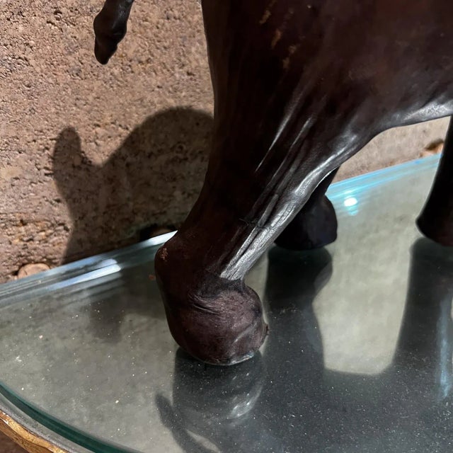 Mid-Century Modern Leather Elephant Table Sculpture, 1960s Style For Sale - Image 9 of 12