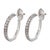 Contemporary Vintage Diamond 18k White Gold Hoop Earrings, A Pair For Sale - Image 3 of 7