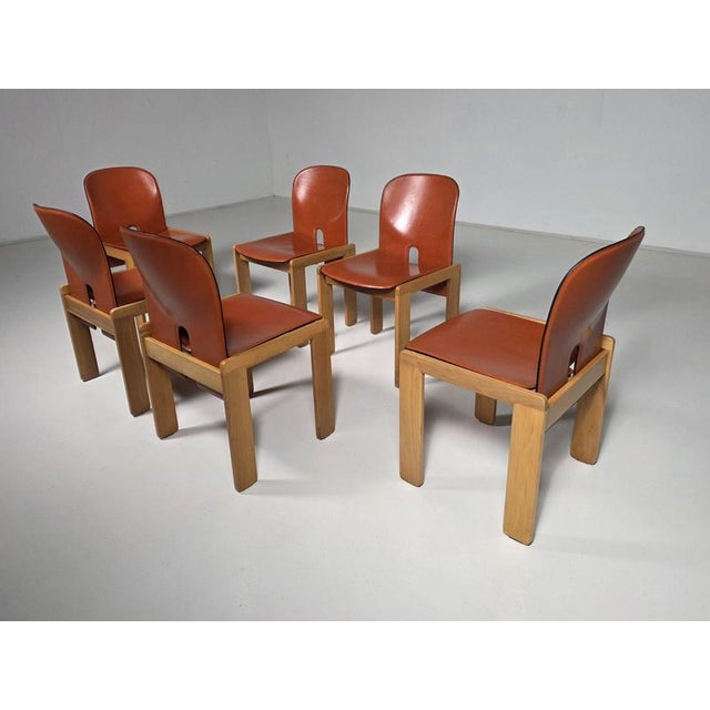 121 Dining Chairs by Afra & Tobia Scarpa for Cassina, 1960s, Set of 6 For Sale - Image 3 of 8