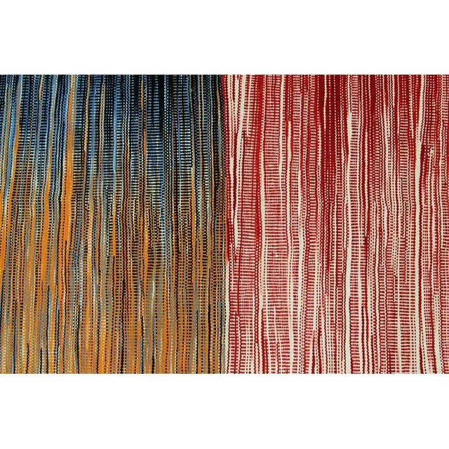 Orange Handwoven Scandinavian Style Persian Kilim Rug 5'4" X 6'9" For Sale - Image 8 of 10