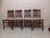 Stakmore wooden folding card table set with four matching slat-back chairs featuring padded Fabric seats Style:...