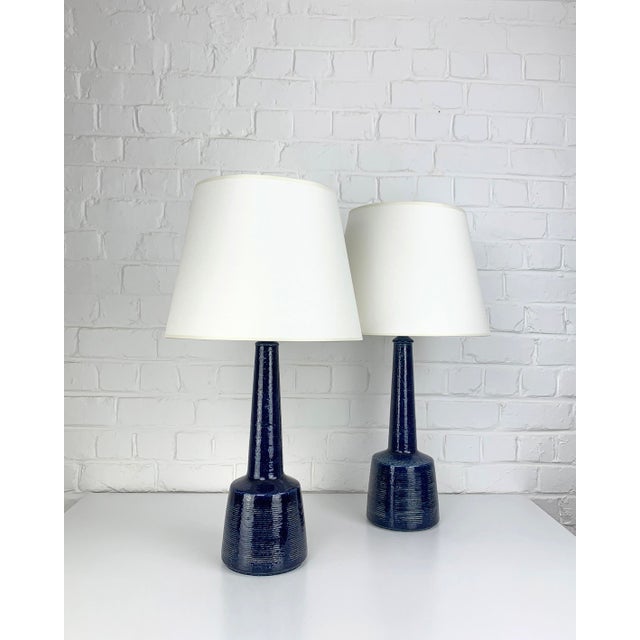Danish Ceramic Table Lamps by Esben Klint for Le Klint, 1960, Set of 2 For Sale - Image 12 of 12