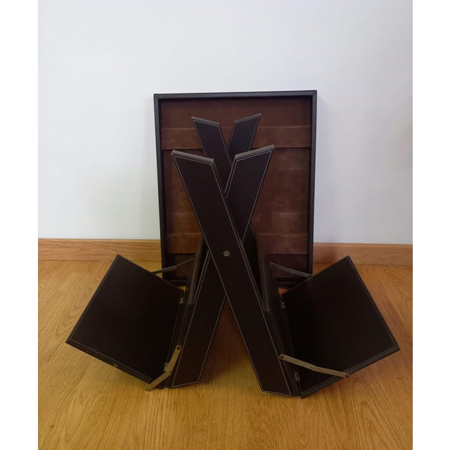 Vintage Eco-Leather Magazine Rack from Schoeller, 2010 For Sale - Image 10 of 12