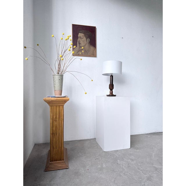 Wood Vintage Art Deco Oak Desk Lamp, 1940s For Sale - Image 7 of 18