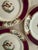 1940s Myott Chelsea Bird Dinner Plates 9 7/8” Burgundy Transferware England - Set of Eight (8) For Sale - Image 10 of 12