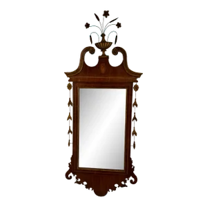 Antique Mahogany and Giltwood American Chippendale Mirror