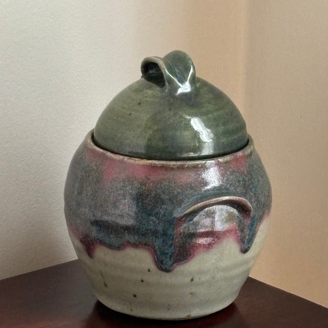 Vintage Studio Stoneware Jar W/Lid For Sale In Baltimore - Image 6 of 12