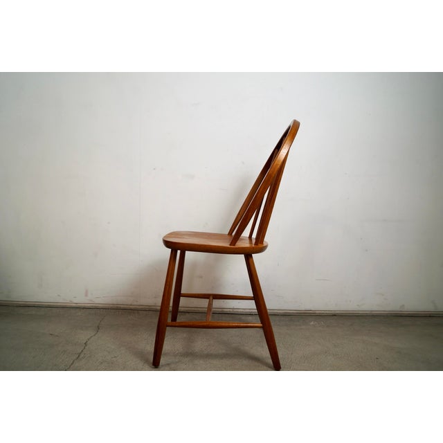1970’s Mid-Century Danish Modern Teak Windsor Chair For Sale In Los Angeles - Image 6 of 12