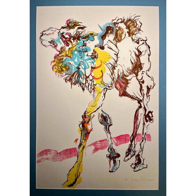 1980's BARBARA ROBINSON California Artist CAMEL Serigraph Pencil Signed & Numbered Edition: 4/18 Aprox. dimensions: Frame:...