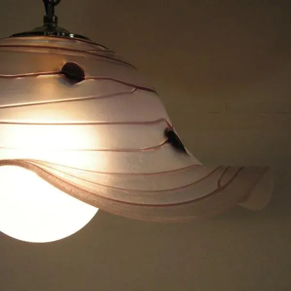 German Heavy Handmade Glass Pendant Lamp from Poeschinger, 1970s For Sale - Image 10 of 13