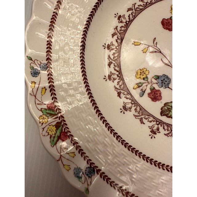 Ivory Vintage England Copeland Spode Cowslip Salad Plates Set of 11 Produced Between 1934 and 1969 For Sale - Image 8 of 9