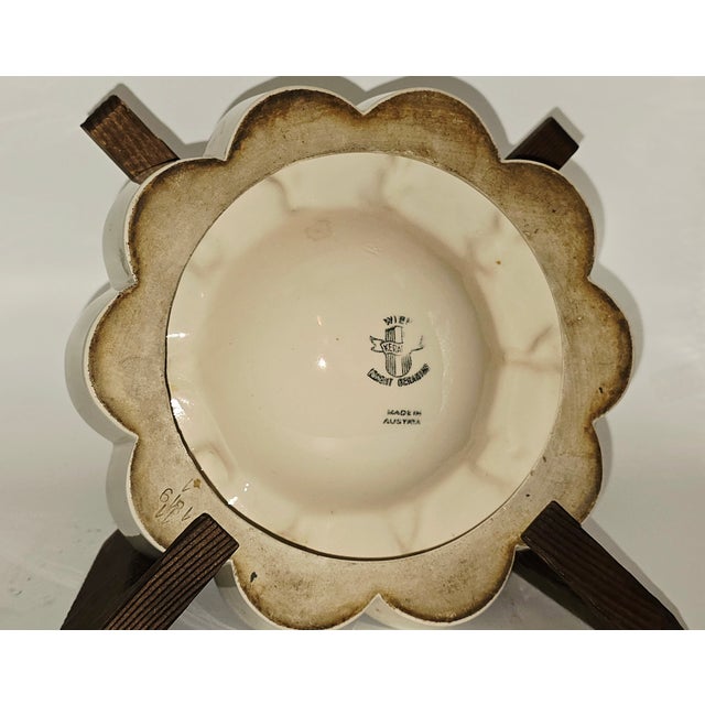 Transparent Keramos Vienna Figural Bowl by Anton Kliber – Mid-Century Austrian Folk Art For Sale - Image 8 of 12