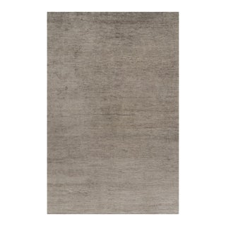 Rug & Kilim’s Oversized Modern Textural Rug in Brown, Gray and Beige Striae - 13x20 For Sale