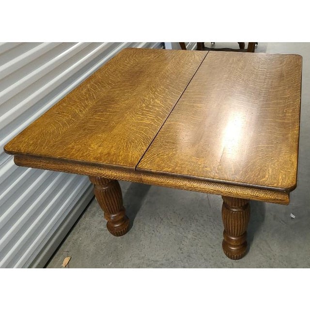 Antique QuarterSawn Oak Dining Table Chairish