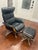 Img Space 5300 Ergo-Tilt Leather Recliner (T401 Tuxedo/Oak) For Sale In Los Angeles - Image 6 of 9