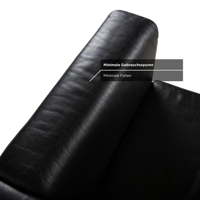 Black Chairs in Black Leather from Brühl, Set of 2 For Sale - Image 8 of 14