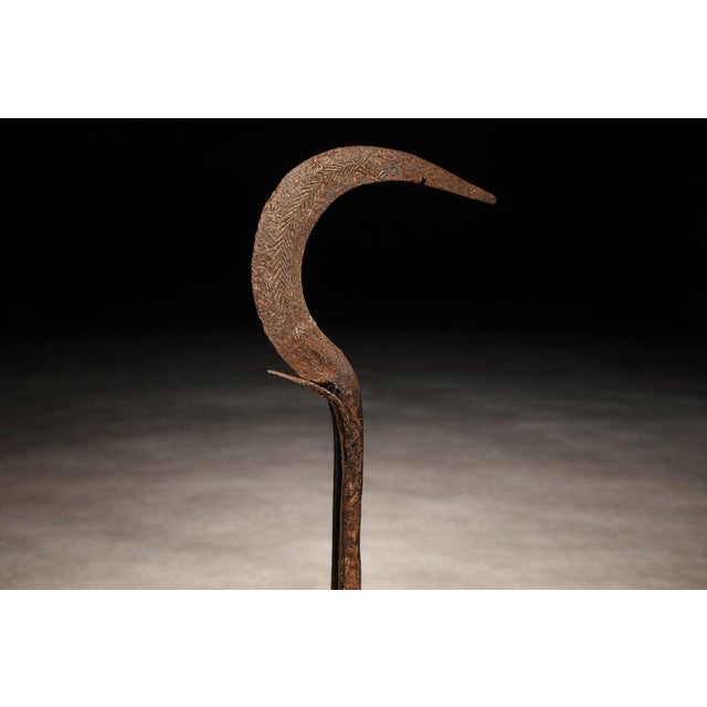 African Igbo Iron Currency Knife Sculpture on Custom Platform, Nigeria, Early 20th Century For Sale - Image 3 of 13