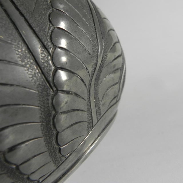 20th Century Art Nouveau Tin Vase by Petizon, 1890s For Sale - Image 3 of 16