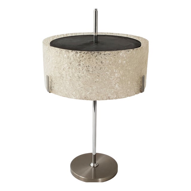 Vintage Resin and Acrylic Glass Table Lamp from Maison Arlus, 1950s For Sale