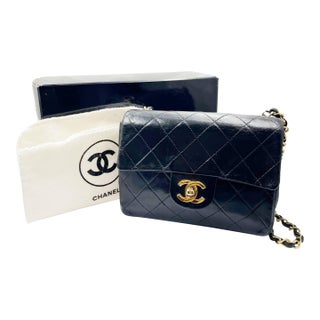 1990s Chanel Vintage Classic Black Mini Timeless Crossbody Bag as Seen on Kate Middleton For Sale