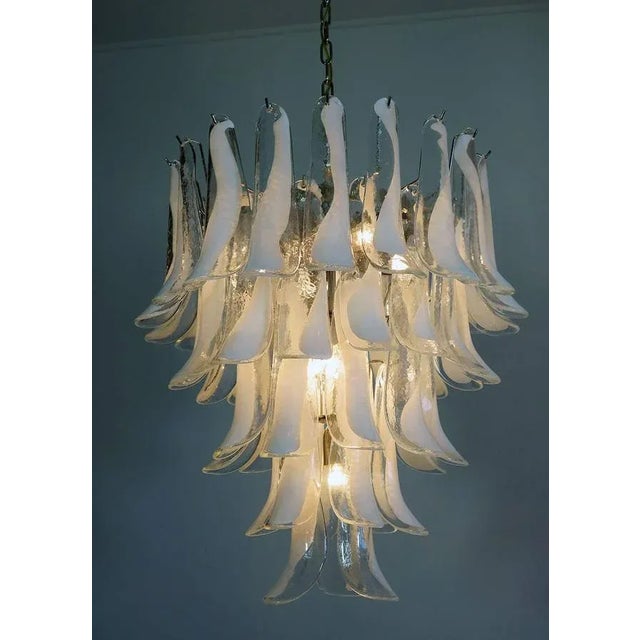 Large Vintage Italian Murano Chandelier with 52 Glass Petals, 1970s For Sale - Image 11 of 12