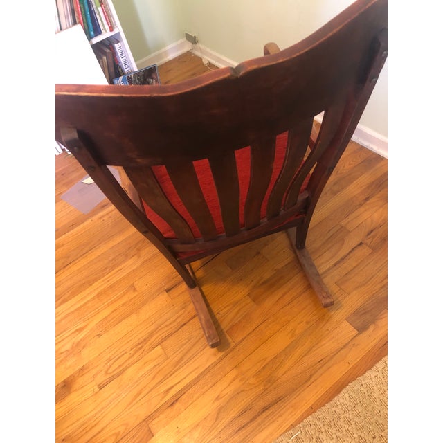 Vintage Wooden Horsehair Rocking Chair Chairish