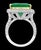 Agl Certified 13.10 Ct Emerald Cut Colombian Emerald Diamond 18k Gold Ring For Sale - Image 4 of 8