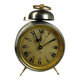 1912 French Alarm Clock Vainqueur by Japy Frères For Sale