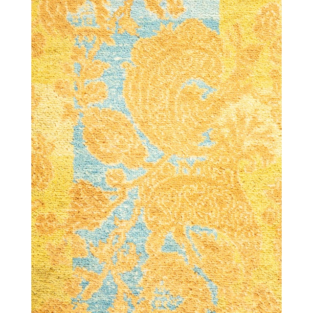 Traditional Mogul, One-of-a-Kind Hand-Knotted Area Rug - Green, 4' 1" x 6' 3" For Sale - Image 3 of 8