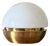 Mid-Century Brass and Glass Dome Table Lamp, Italy, 1960s For Sale