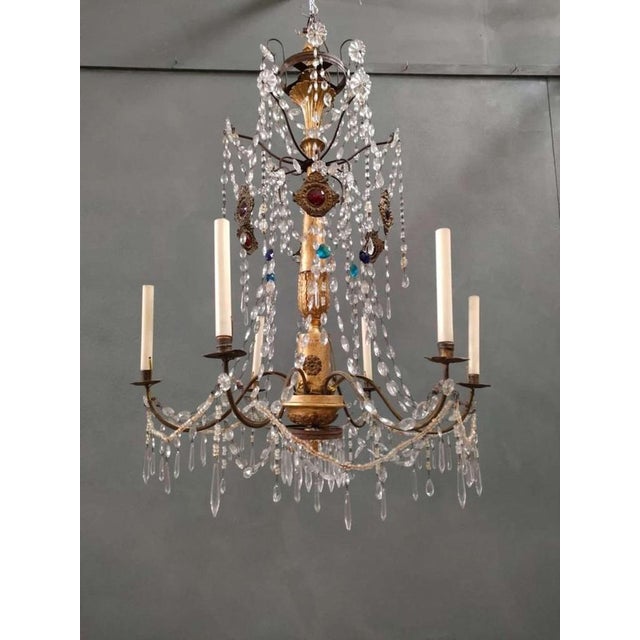 Italian Gilt Chandelier, 1820s For Sale - Image 15 of 15