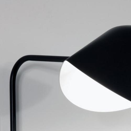 Mid-Century Modern Black Anthony Wall Lamp by Serge Mouille For Sale - Image 3 of 9