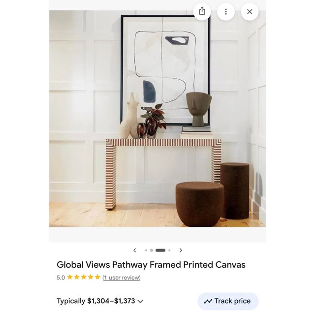 Global Views Pathway Framed Abstract Canvas, Large Scale Reproduction For Sale - Image 9 of 9