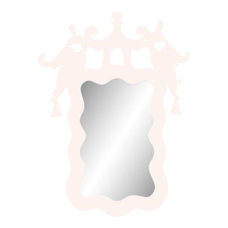 Fleur Home x Aldous Bertram Rococo Mirror in Frosted Petal, 22x30 For Sale