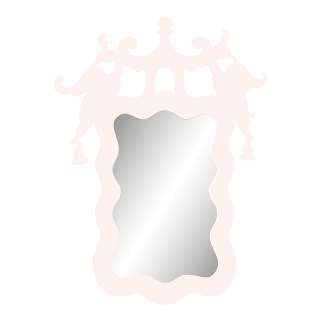 Fleur Home x Aldous Bertram Rococo Mirror in Frosted Petal, 22x30 For Sale