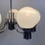Vintage Chrome and White Glass Pendant Light, 1970s For Sale - Image 9 of 12