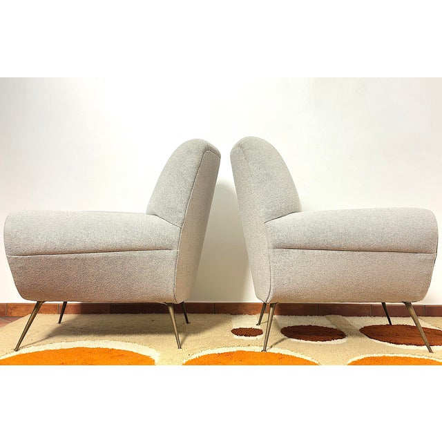 Mid-Century Modern Gigi Radice Armchairs by Minotti, Italy, 1950s, Set of 2 For Sale - Image 3 of 14