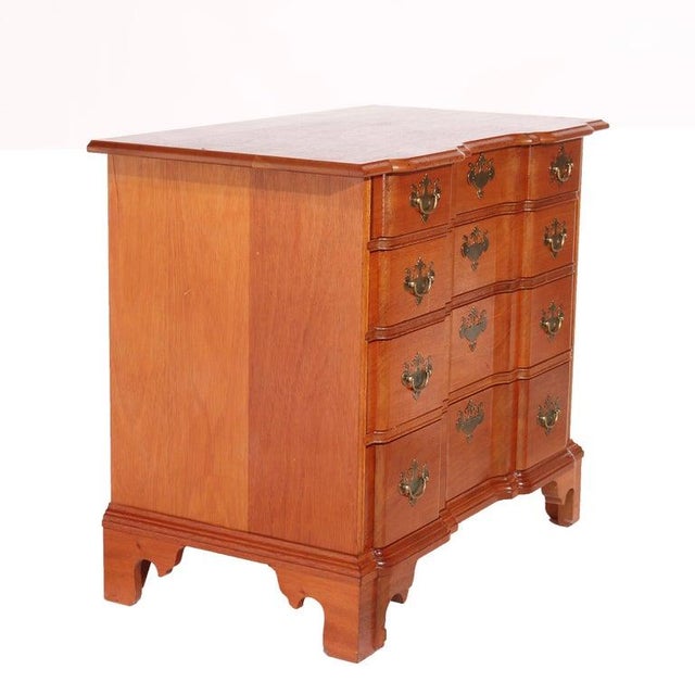 English Chippendale Style Block Front Chest, Bartley Collection, 20th C For Sale - Image 10 of 13